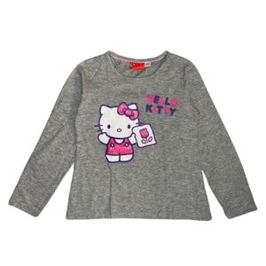 SANRIO HELLO KITTY long sleeve tee crewneck gray